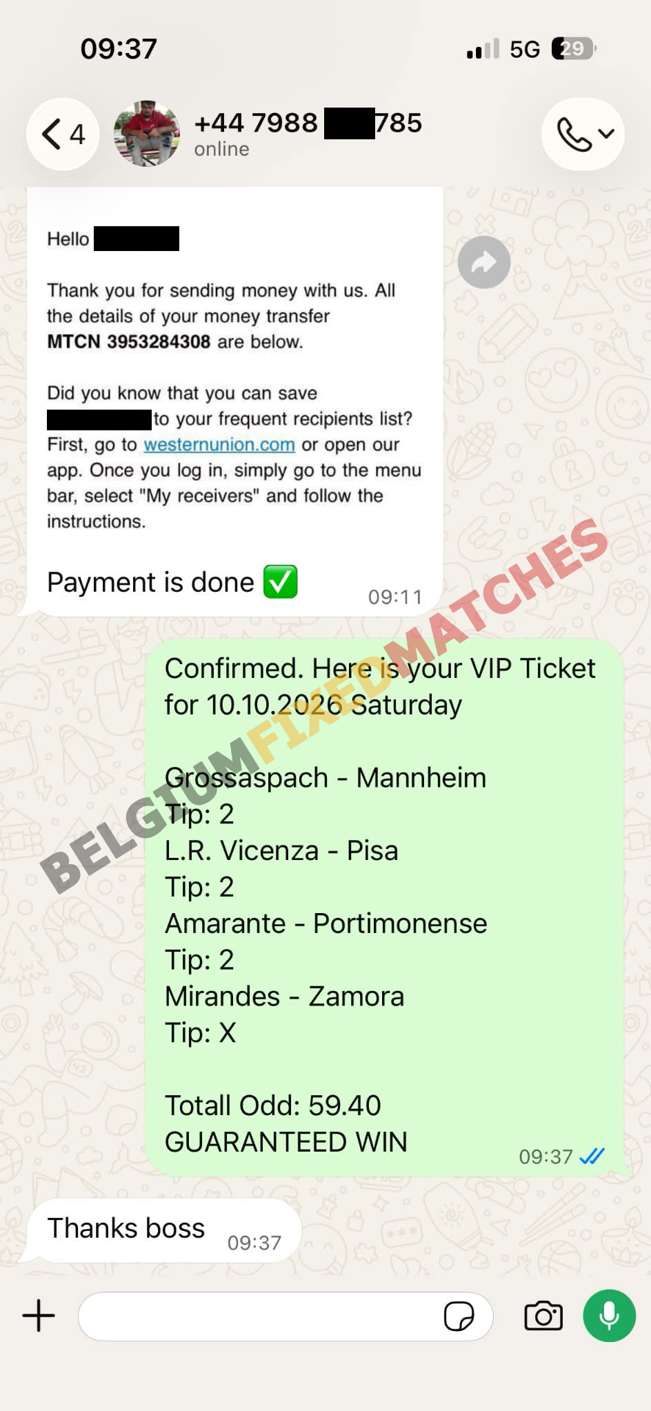 VIP Ticket Combiened Fixed Matches